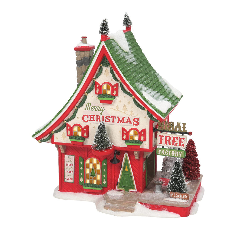 *Department 56 North Pole Series North Pole Sisal Tree Factory, Lighted Building, 7.76 Inch, Multicolor