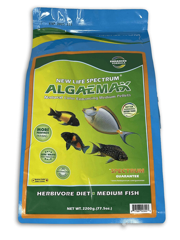 New Life Spectrum AlgaeMax Medium Pellet for Fresh & Saltwater Fish Bag, 2200g