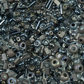 John Bead Craft Bead, Assorted, Greys Assorted Mix