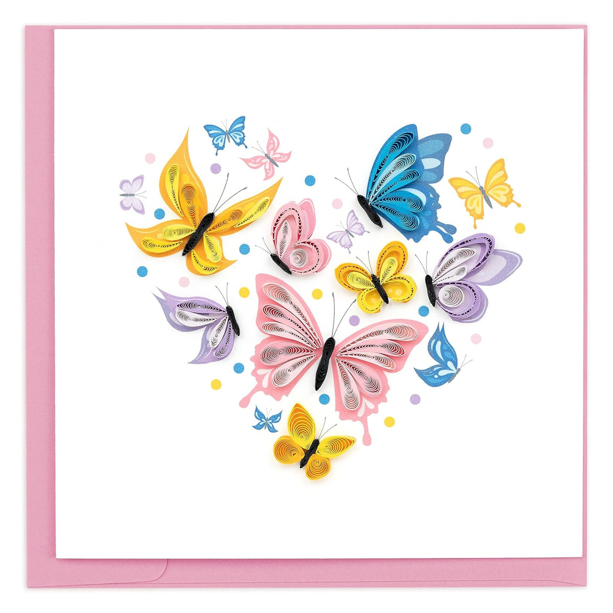 Quilling Card Greeting Card, 6x6 Inches, Multi