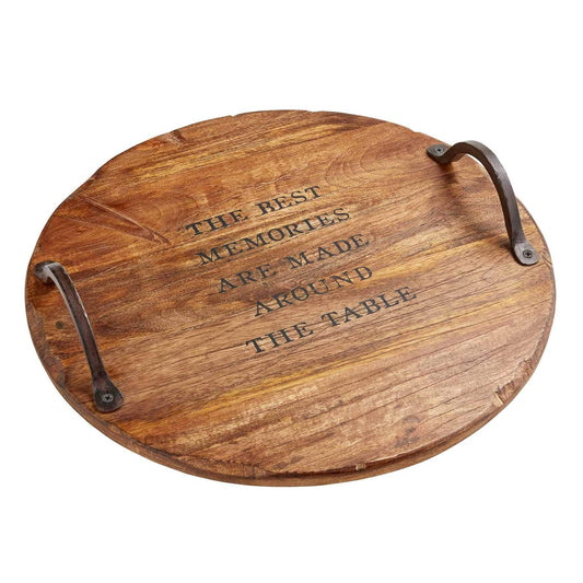 Mud Pie Memories Lazy Susan, 2 x 2 x 2 inches,Brown