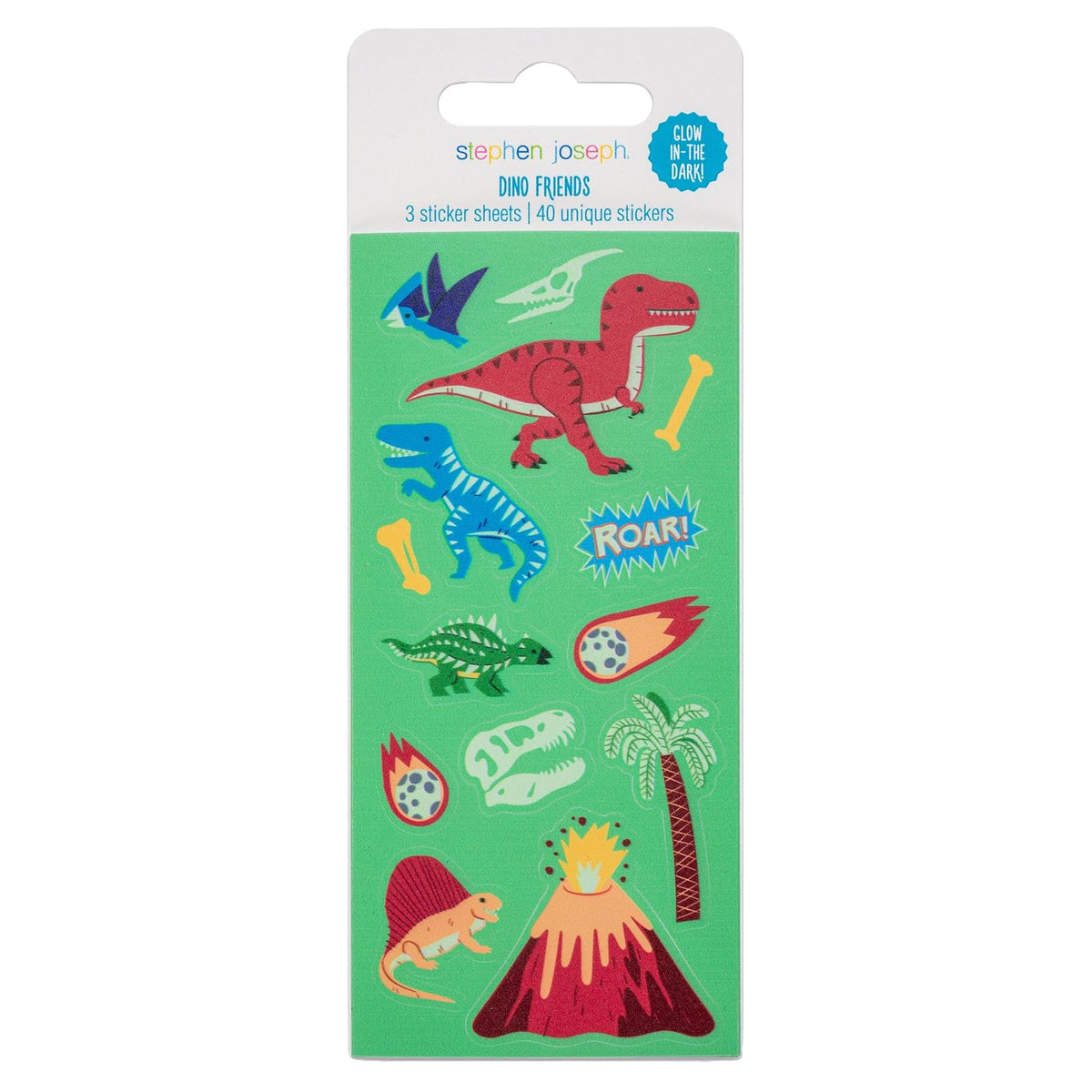 Stephen Joseph Sticker Decal, 4.75 inches by 2.25 inches, Dinofriends