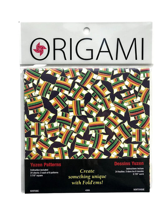Yasutomo Fold'ems Origami Paper yuzen: 8 patterns 5 7/8 in. pack of 24