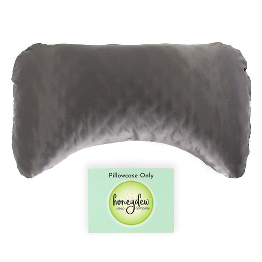 Honeydew Pillowcase, Queen (Mulberry Silk), Lunar Eclipse (Charcoal)