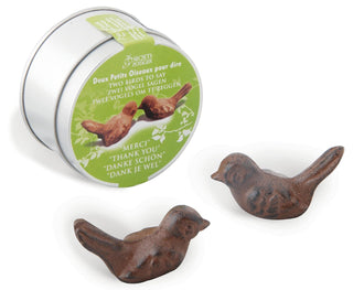 Esschert Design E8216 The Gift Box of Birds -Thank You - Rusted Finish in Display Box
