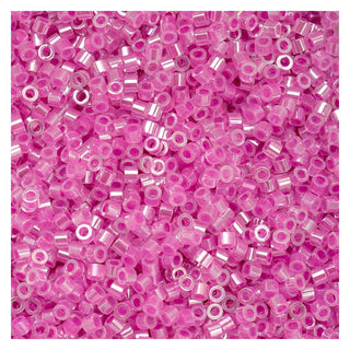John Bead Craft Bead, Size 11, Crystal Fuchsia Lined Ceylon
