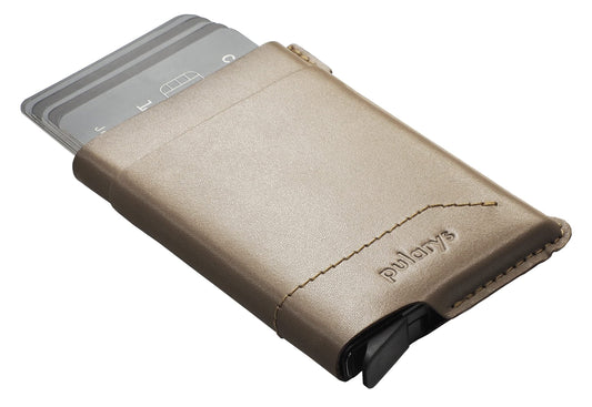 PULARYS GOBI Wallet - Made of Italian Leather - RFID Protection - 2 Pockets for Banknotes - Holds up to 6 Cards - For Men & Women - Minimalist Design - Caffe Latte Colour