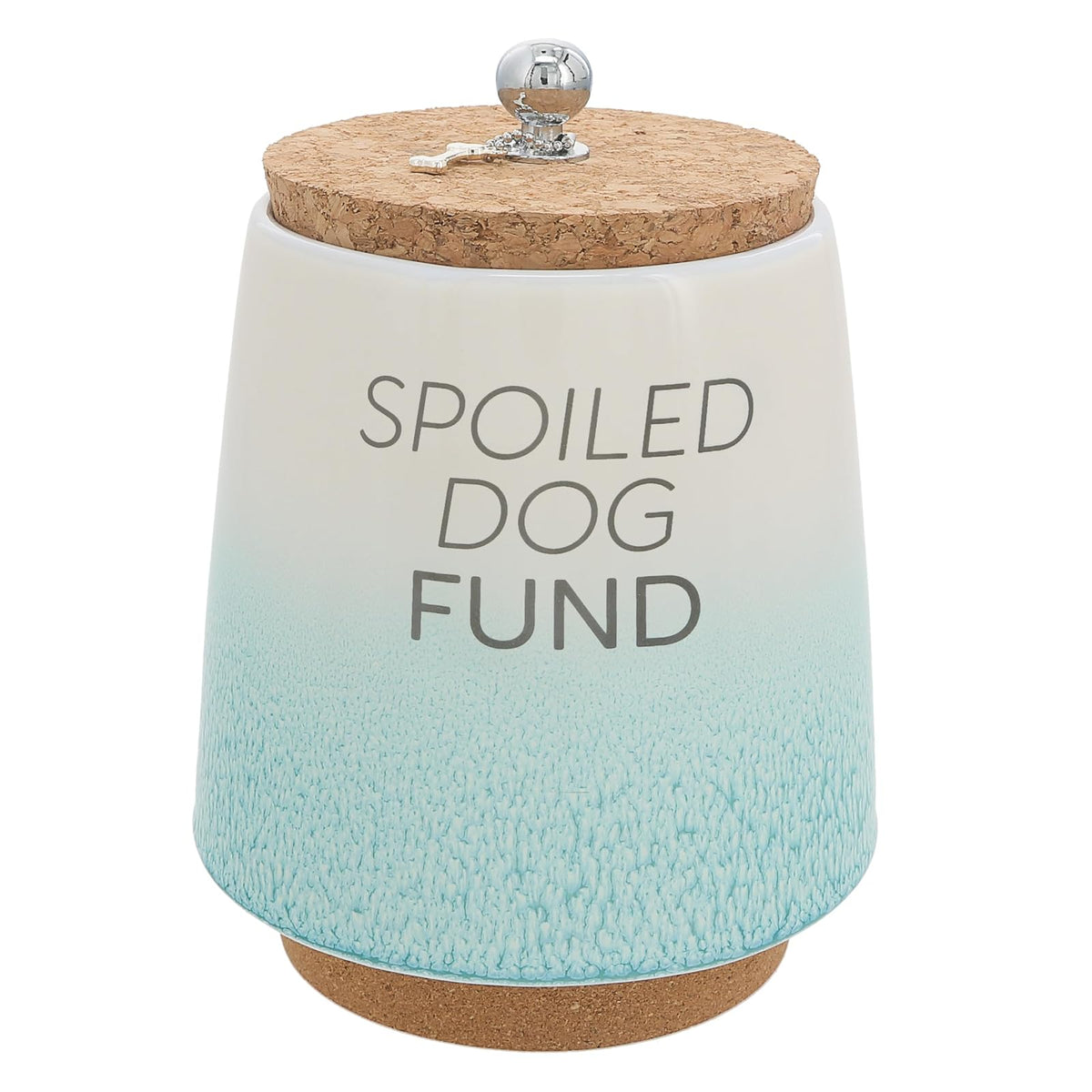 Pavilion Gift Company Money Bank, 6.5", Blue, White, Tan