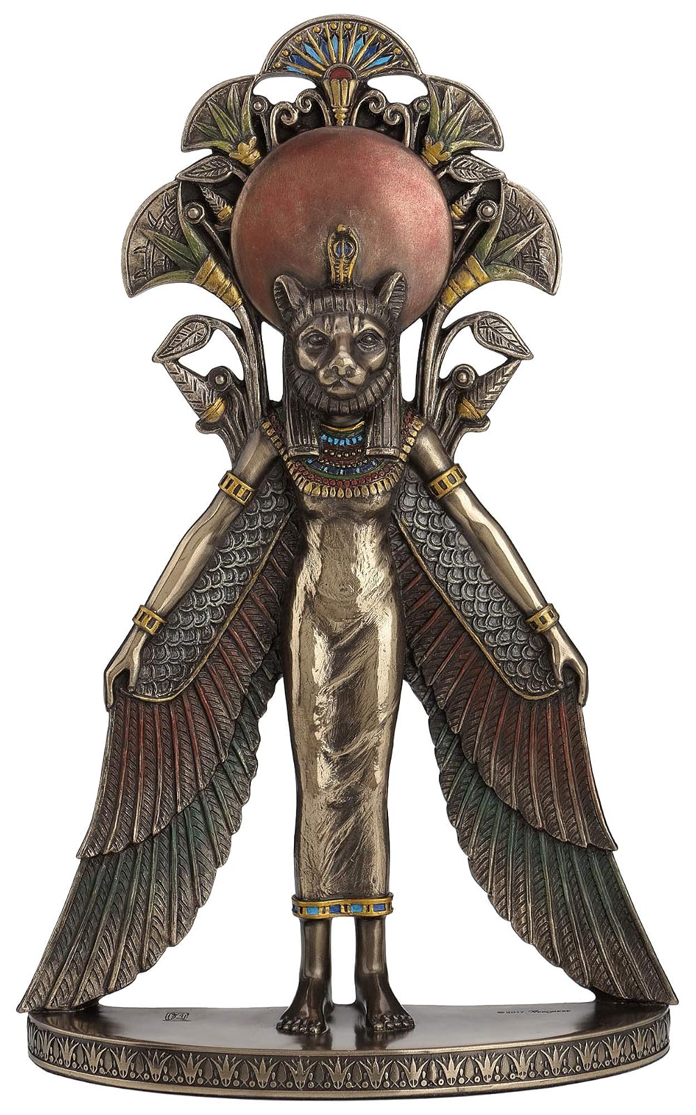 Unicorn Studio Veronese Design Sekhmet Winged Egyptian Warrior Goddess Wall Art Statue