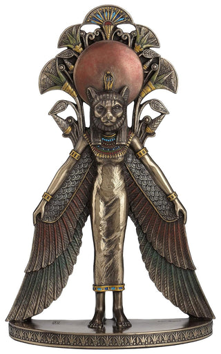 Unicorn Studio Veronese Design Sekhmet Winged Egyptian Warrior Goddess Wall Art Statue
