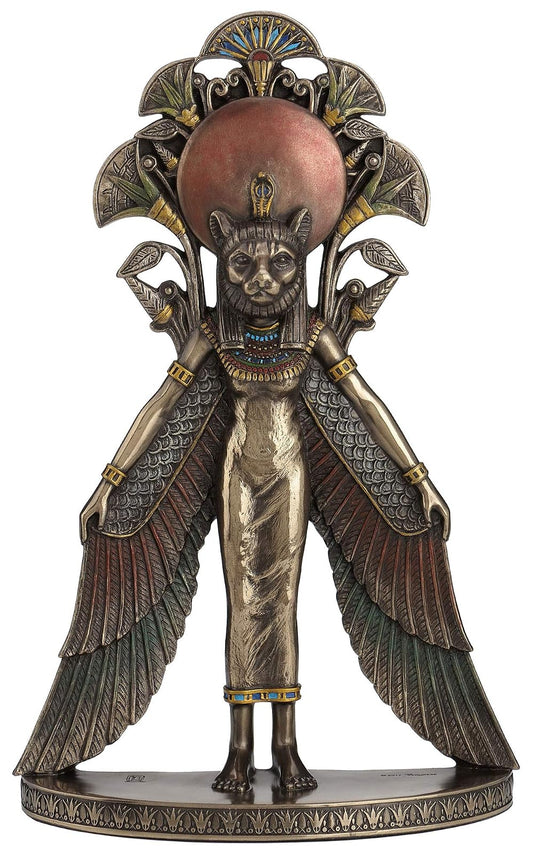 Unicorn Studio Veronese Design Sekhmet Winged Egyptian Warrior Goddess Wall Art Statue