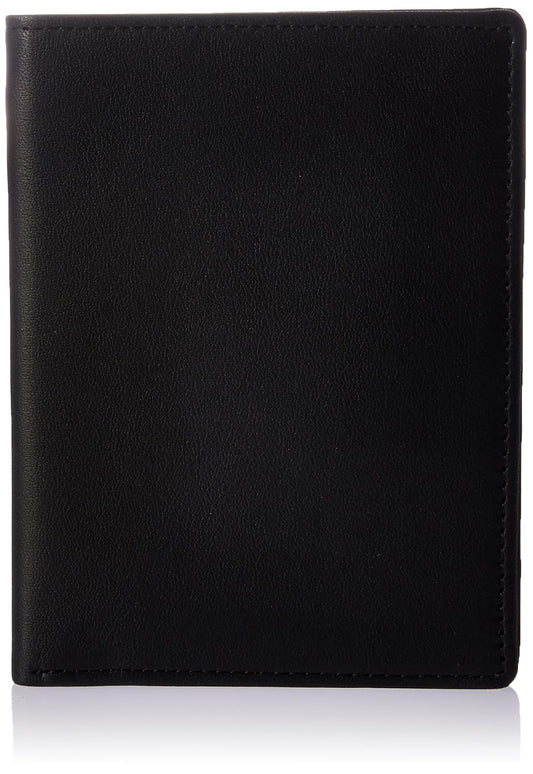 Royce Leather RFID Blocking Bifold Passport Currency Travel Wallet, Black, One Size