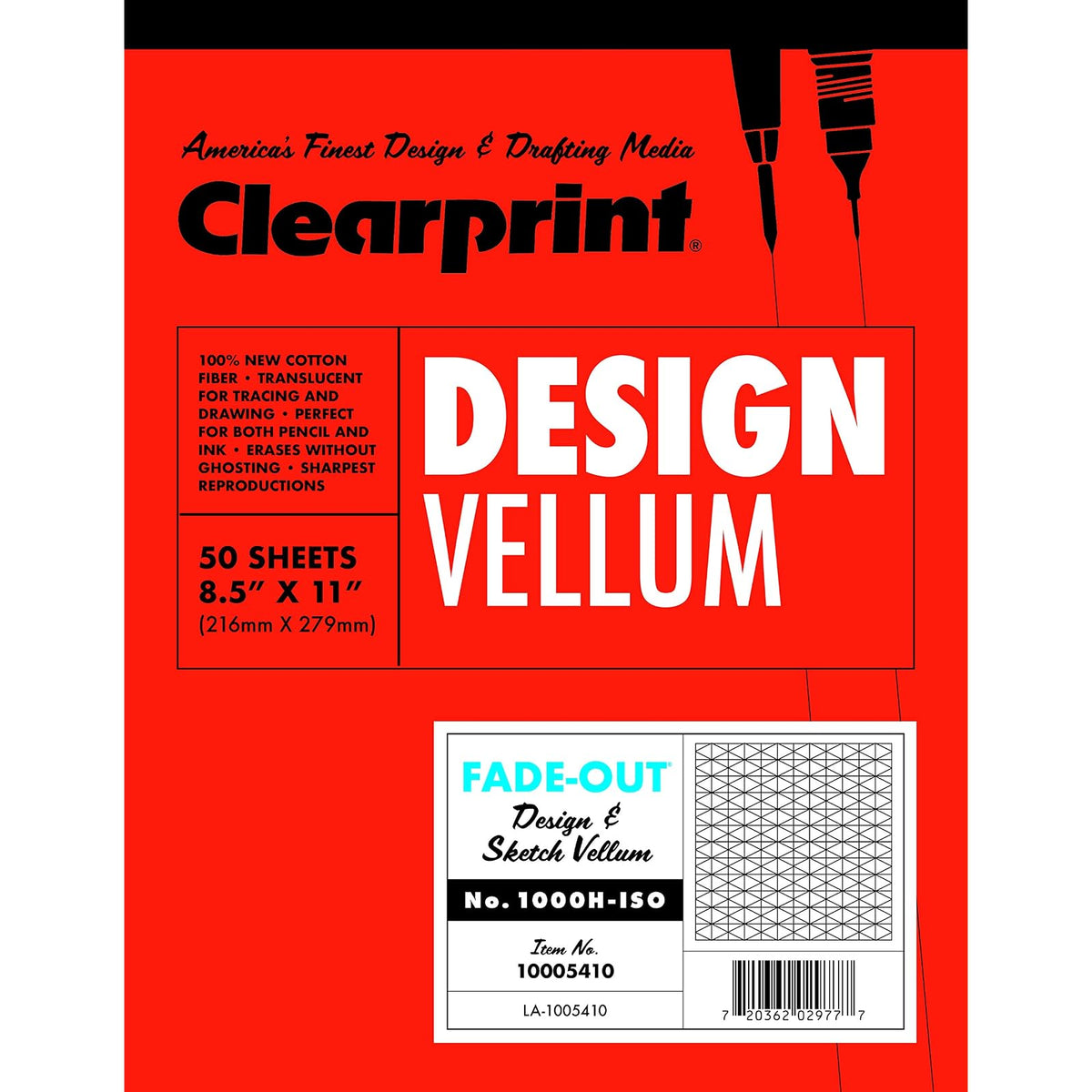 Clearprint Art Media Paper, 8.5x11", Clear