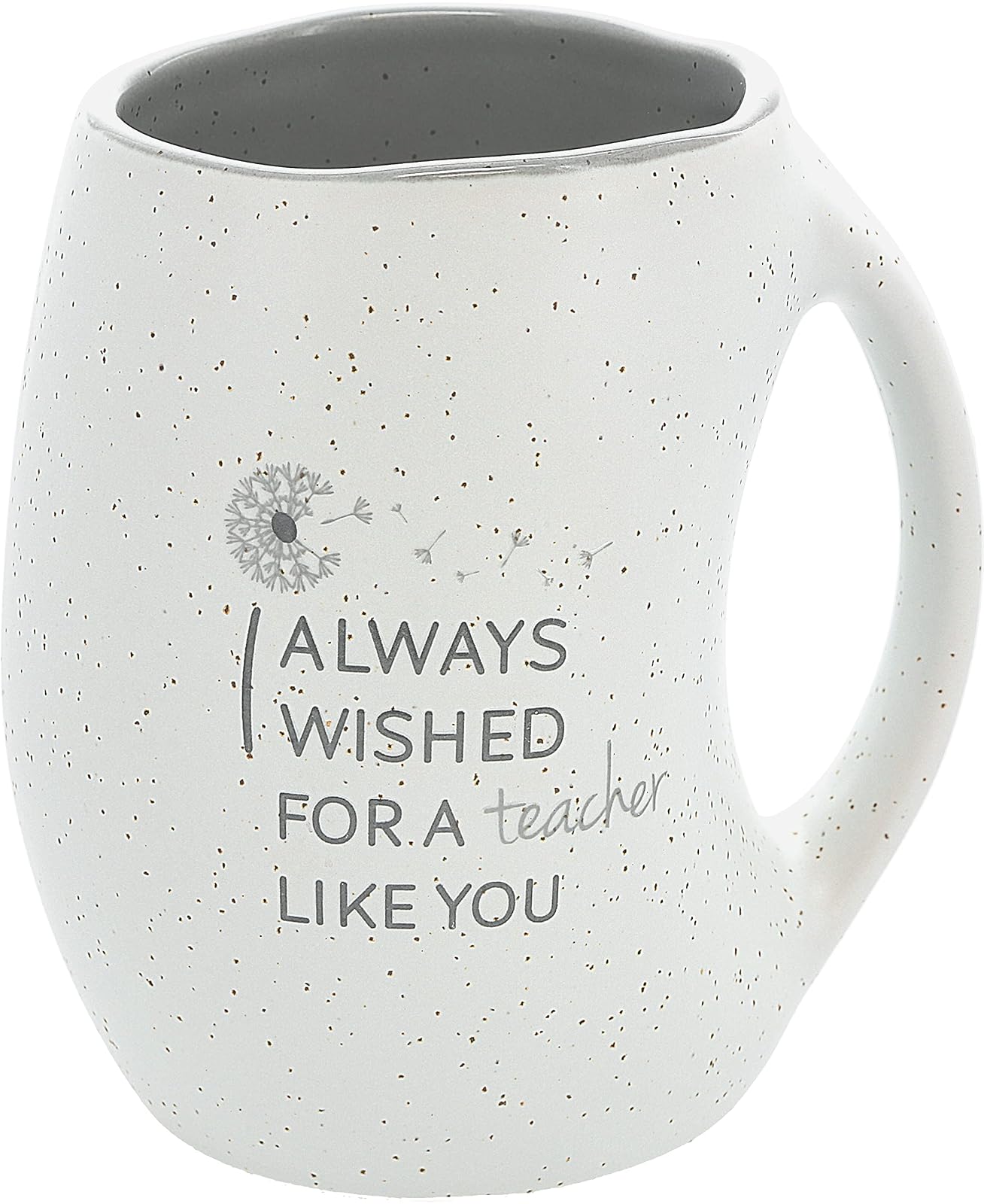 Pavilion - I Always Wished For A Teacher Like You 16 ounce Large Coffee Cup - Hand Warmer Coffee Mug, Huggable Hand Warming Mug, Teacher Gift Ideas, 1 Count (Pack of 1) 5‚Äù x 3.75‚Äù, Gray