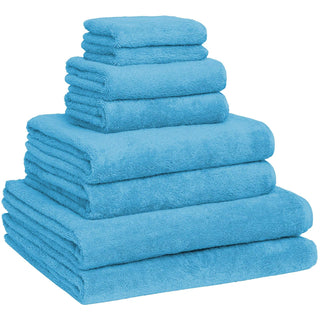Home and Plan Towel, 8-Piece Towel Set, Aqua