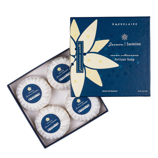 Baudelaire Provence Sante Jasmine Soap, Gift Box of 4 Bar, 2.70-Ounce
