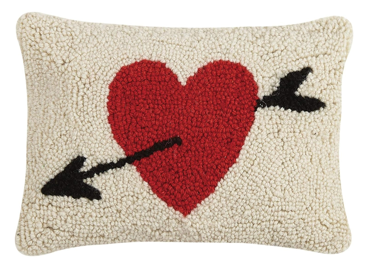 Peking Handicraft 30JES815C12OB Heart Cupid's Arrow Hook Pillow, 12-inch Length