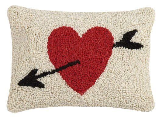 Peking Handicraft 30JES815C12OB Heart Cupid's Arrow Hook Pillow, 12-inch Length