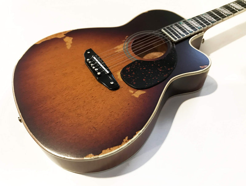 AXE HEAVEN 1:4 Scale Replica Toby Keith Signature Takamine Sunburst Acoustic Mini Guitar Model