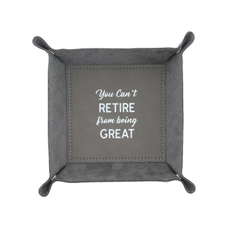 Pavilion Gift Company Tray, 8.5" x 0.5" x 8.5", Gray and White