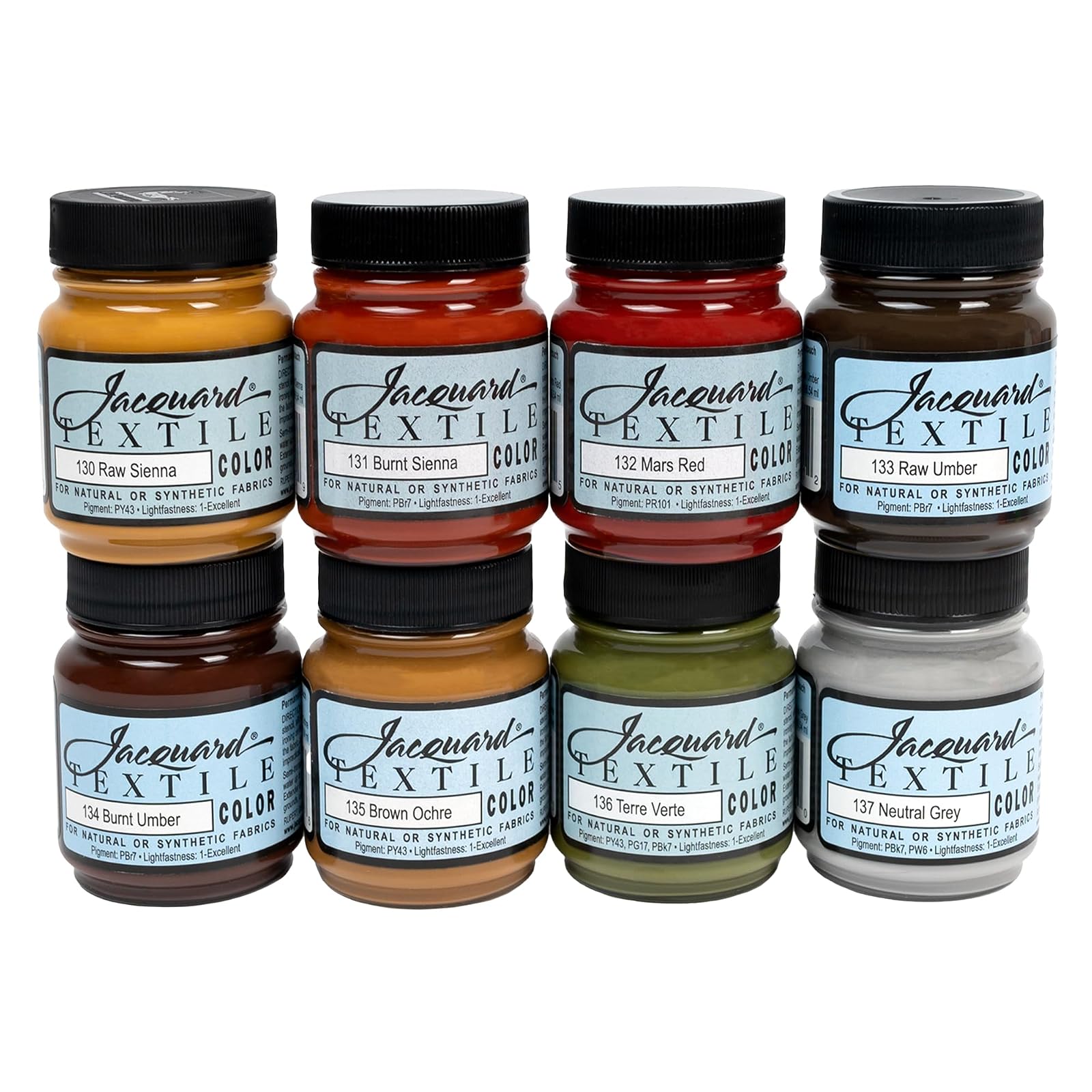 Jacquard Textile 8 Color Set Earth Tones