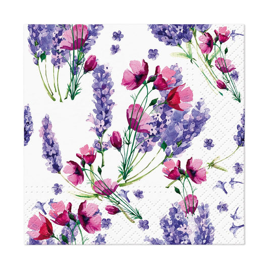Abbott Collection Disposable Napkin, Cocktail (5"SQ), Pink/Purple