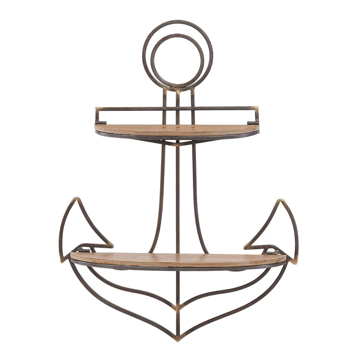 Danya B. FHB626 Decorative Sturdy Nautical Anchor Wall Shelf for Coastal or Seaside Home Decor