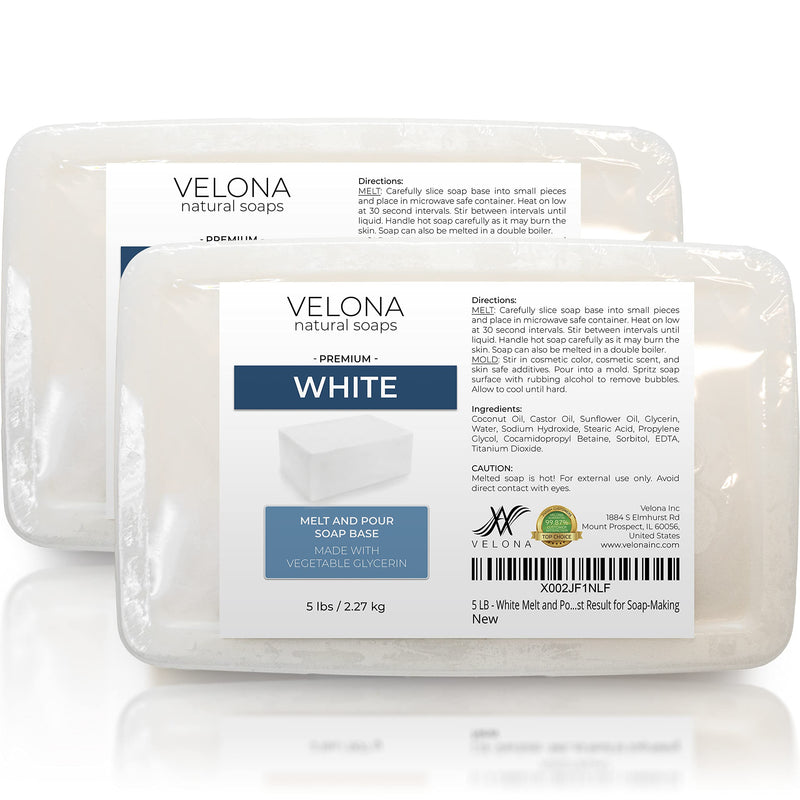 velona 10 LB - White Melt and Pour Soap Base SLS/SLES free | Natural Bars for The Best Result for Soap-Making