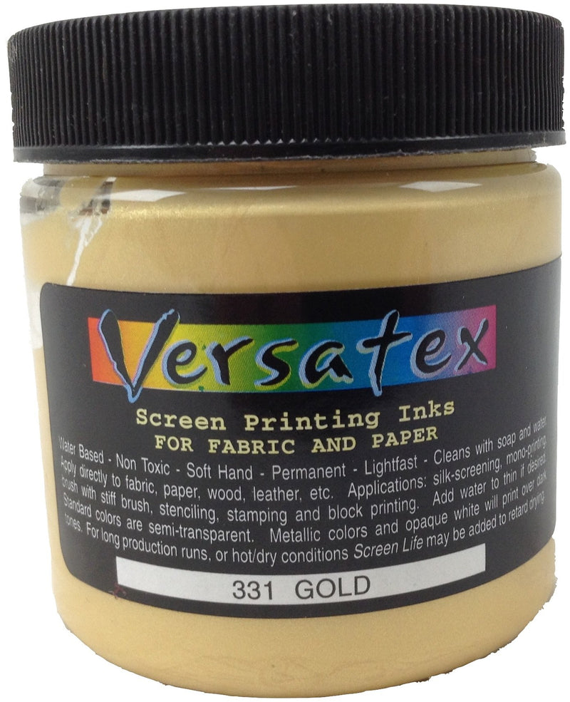 Versatex Print Ink by Jacquard, Semi-Transparent, Water-Based, 4oz Jar, Gold