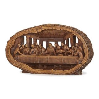Joseph's Studio by Roman - Last Supper Figure, Carved Wood Look, Renaissance Collection, 14.5" W, Resin and Stone, Tabletop or Desk Display, Decorative, Durable, Long Lasting