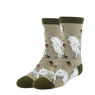 ooohyeah Socks, 1-5, White Fox Squirrel