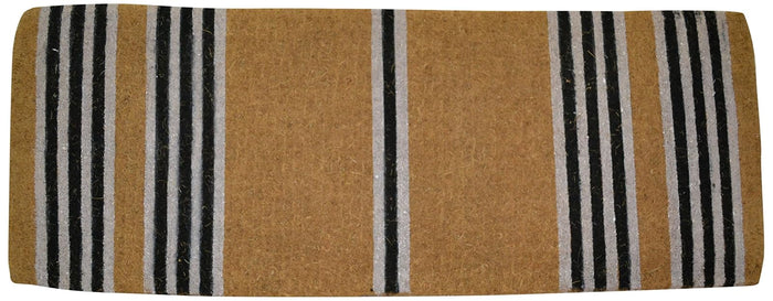 Imports D‚àö¬©cor Black Stripes Printed Coir Doormat, 48 by 18 by 1.5-Inch
