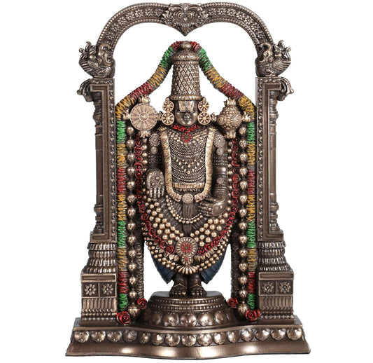 Unicorn Studio Veronese Design Bronze Finish Lord Venkateswara as Balaji Statue