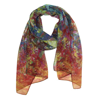 Galleria Enterprises Scarf, One Size, Monet's House from Rose Garden