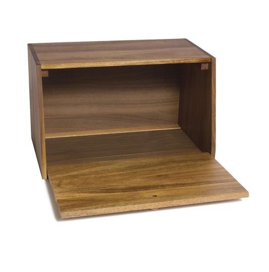Lipper International Acacia w Solid Door Bread Box Multi Color