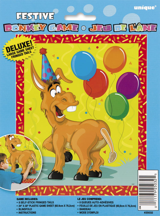 Unique Industries Deluxe Pin The Tail on the Donkey Game for 8