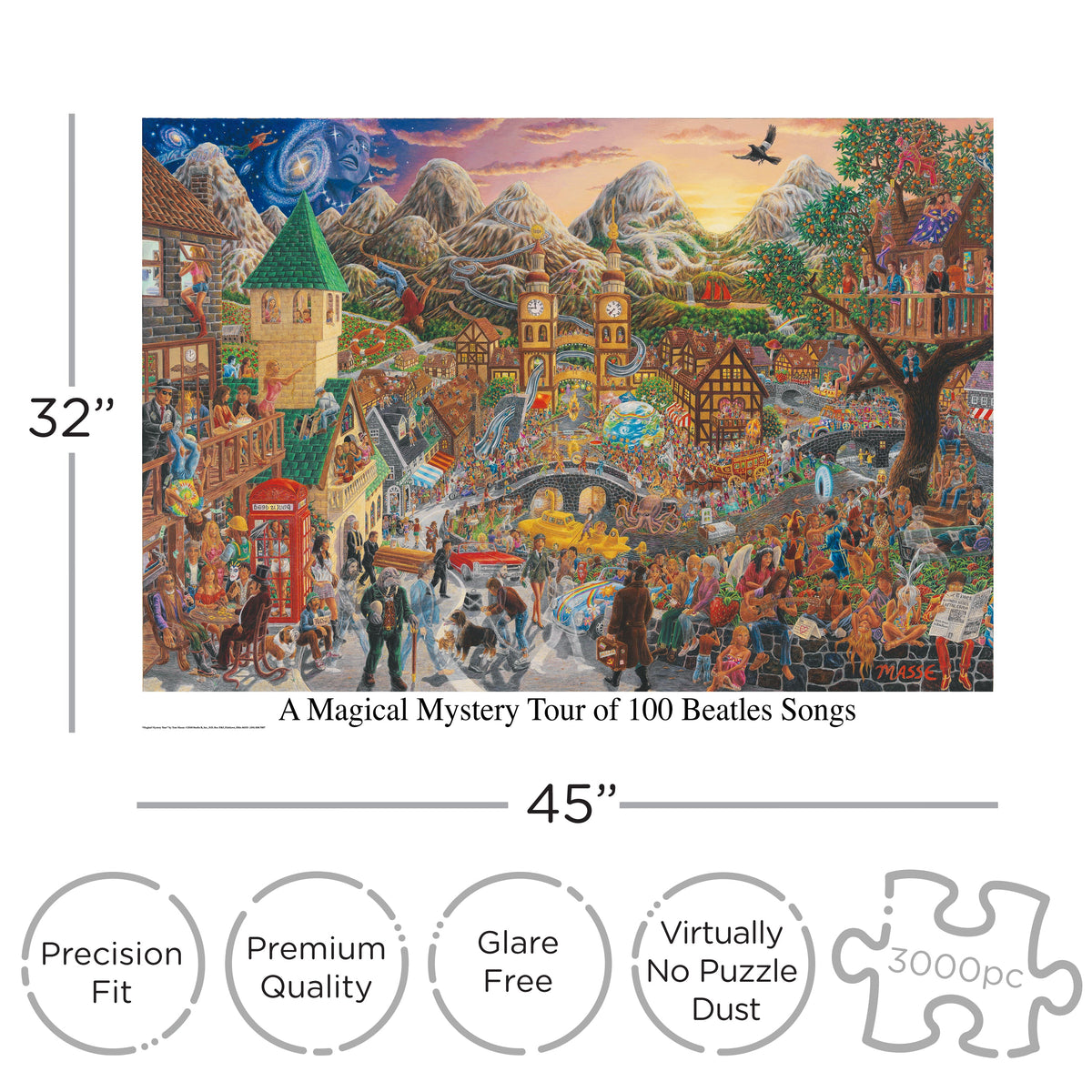 AQUARIUS Puzzles, 32 x 45 Inch, Multi-colored