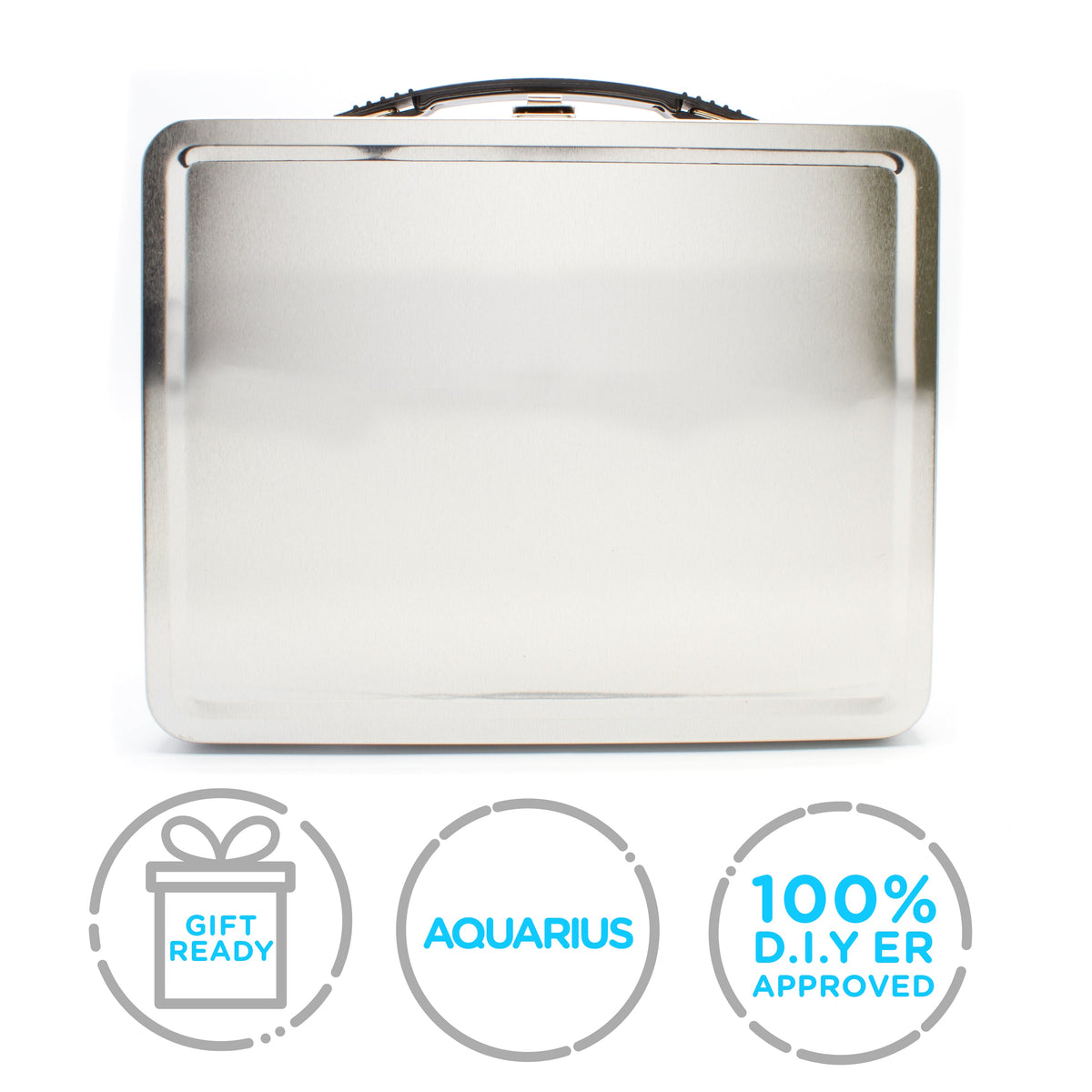 AQUARIUS Storage Box, 8", Silver