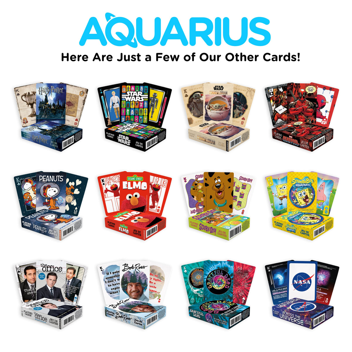 AQUARIUS Tabletop Game, Poker Size, Black