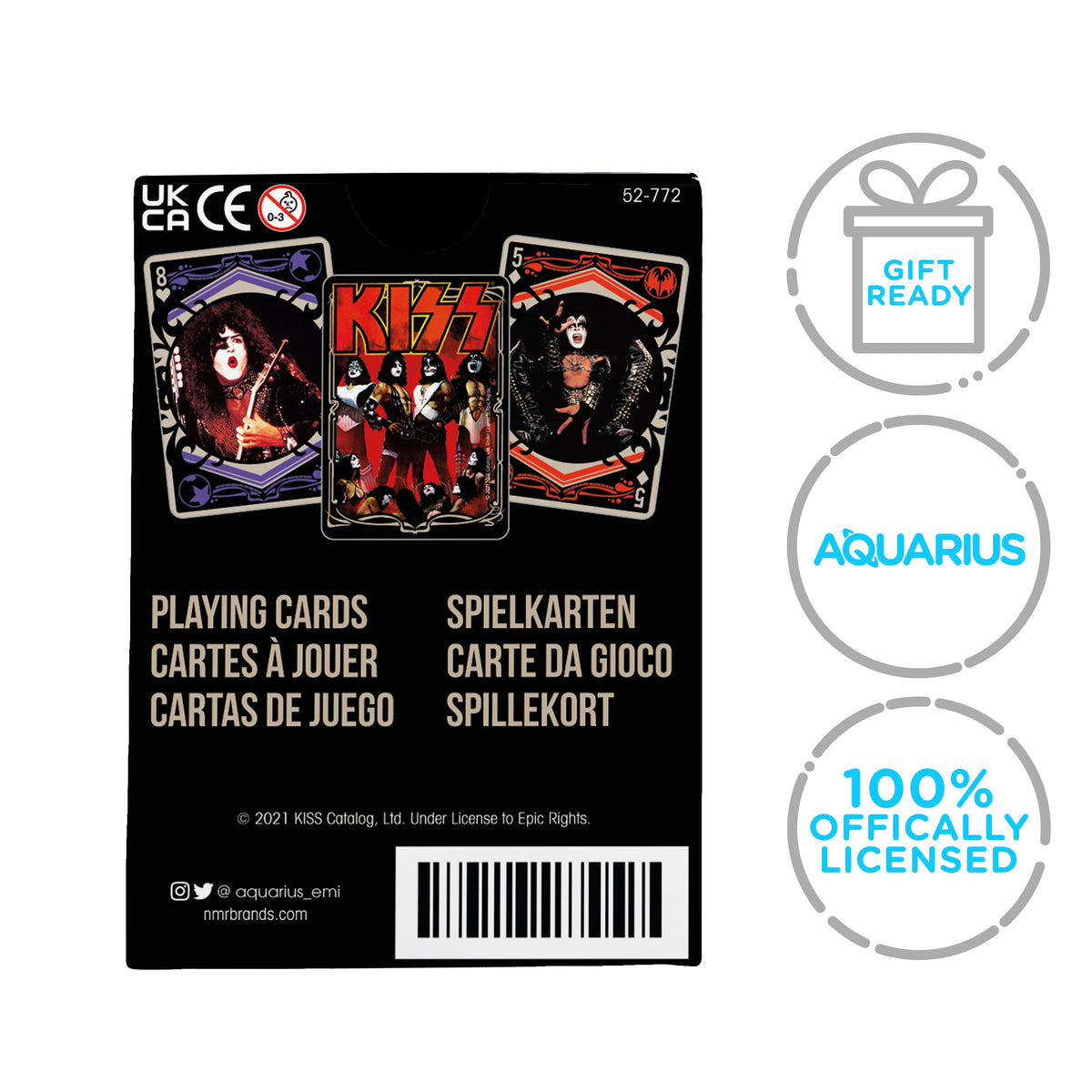 AQUARIUS Tabletop Game, Poker Size, Black