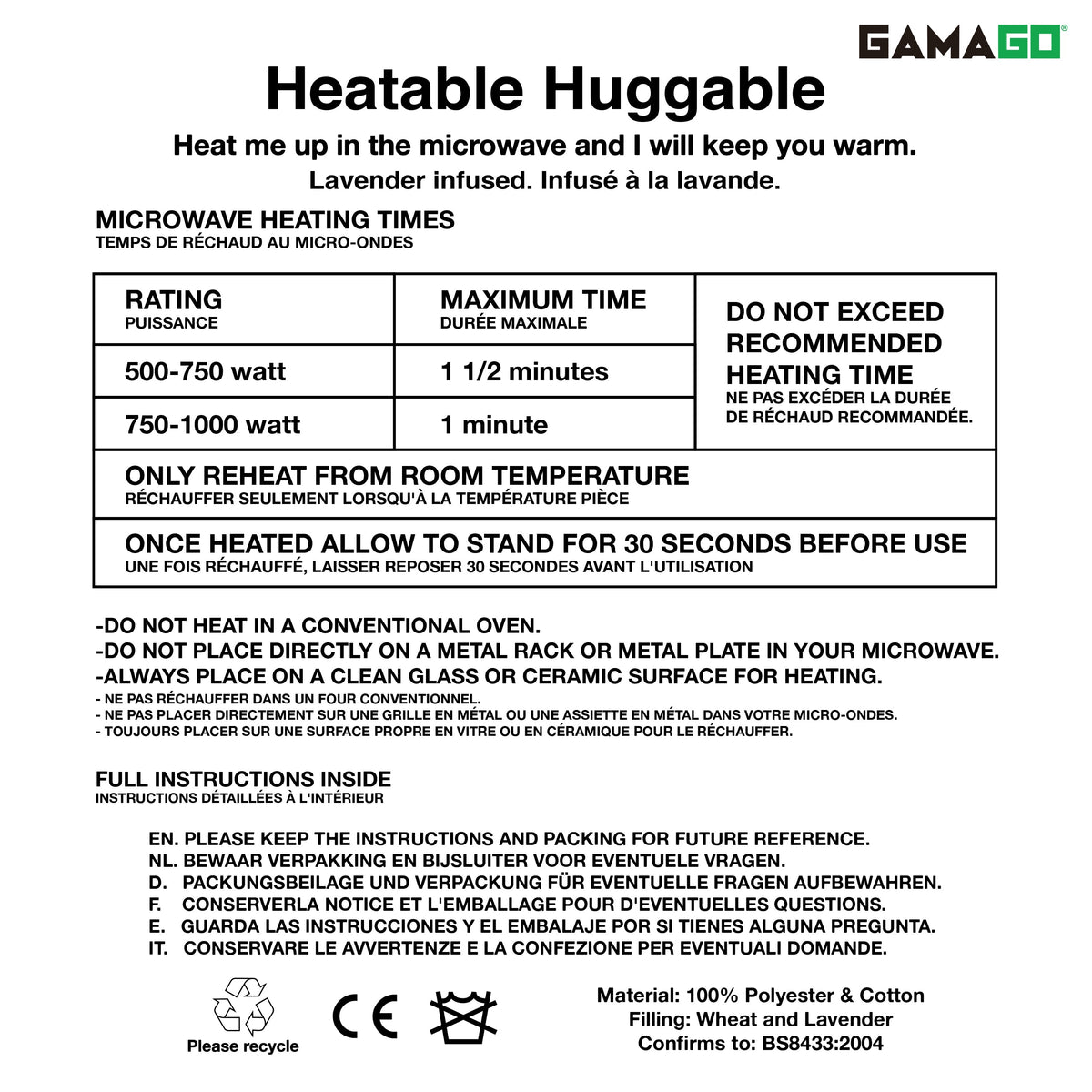 GAMAGO Therapeutic Thermal Compress, One Size, Huggable