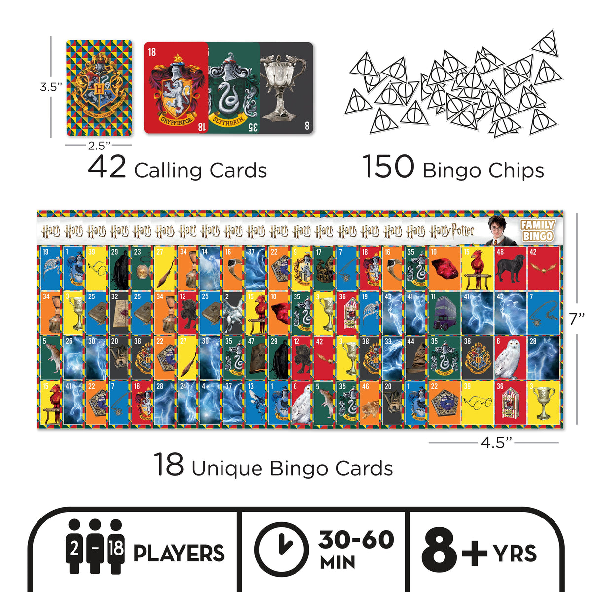 AQUARIUS Tabletop Game, One Size, Bingo Game
