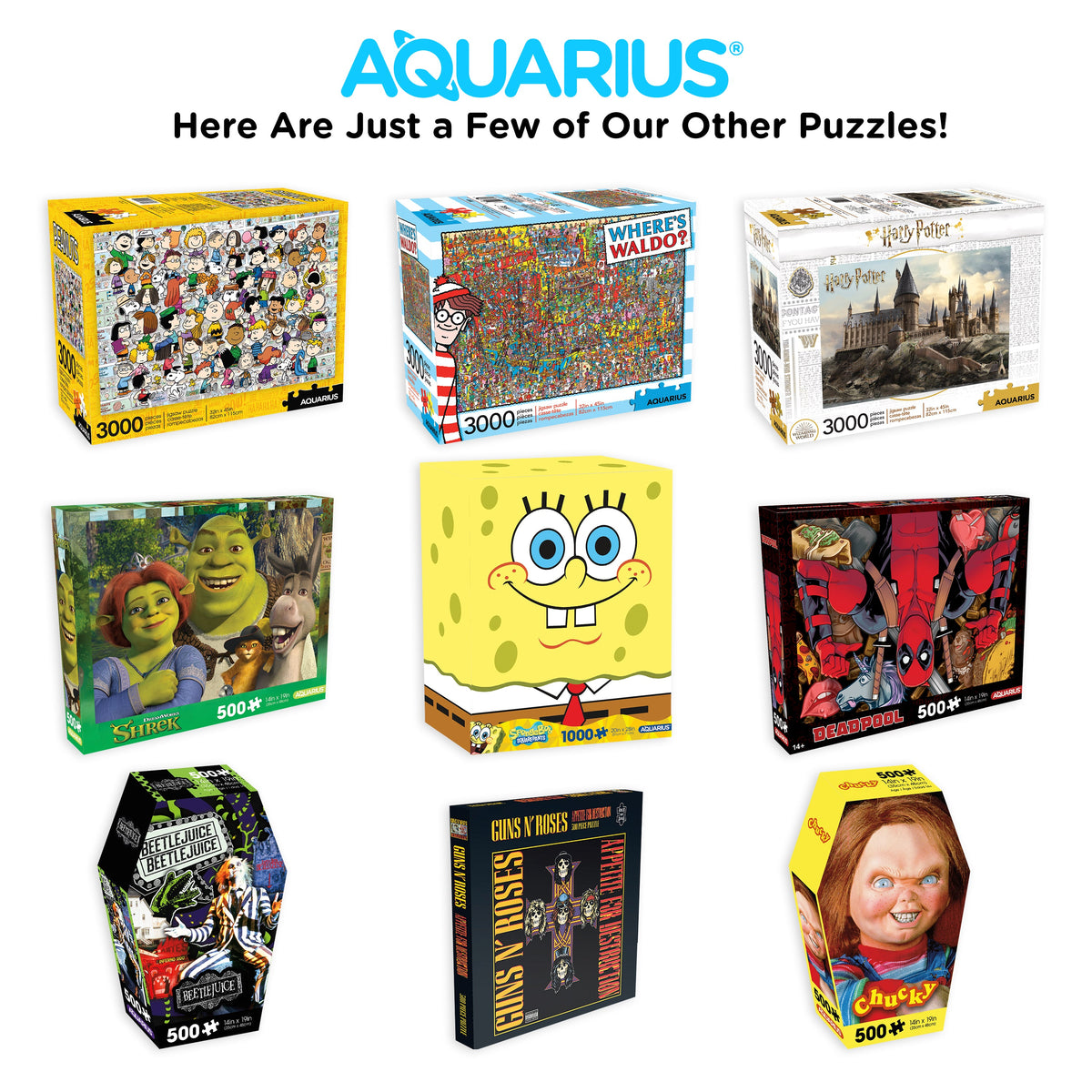 AQUARIUS Puzzles, One Size, Multi-color