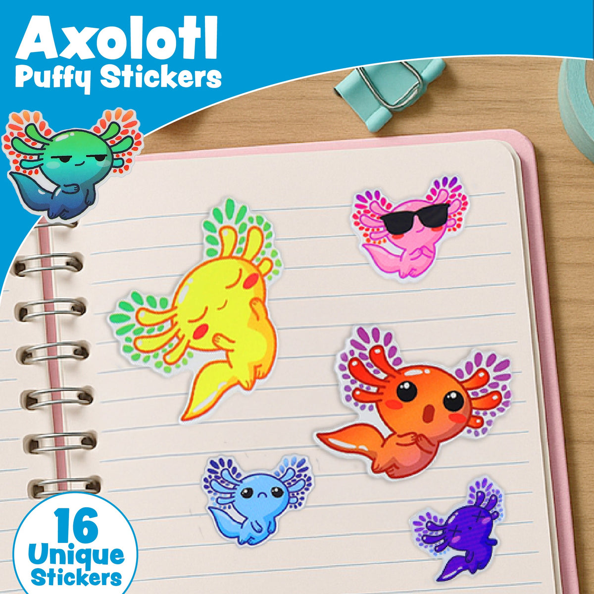 GAMAGO Sticker Decal, Axolotl, Axolotl