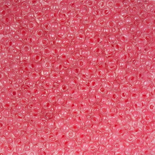 John Bead Craft Bead, 8/0 (3mm), Transparent Crystal/Red Lined