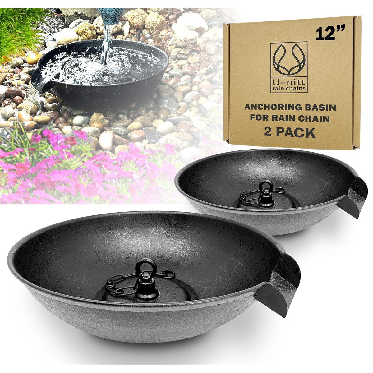 U-nitt Outdoor Living, 12", black-V2