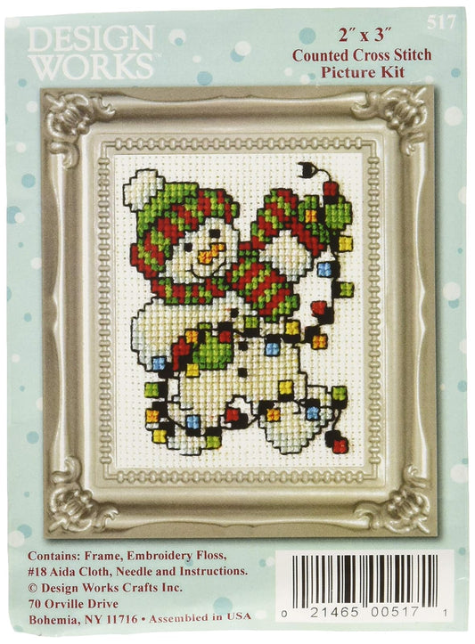 Design Works Crafts Inc. Design Works Crafts, Snowman Lights, 2" x 3" Counted Cross Stitch Kit, Various