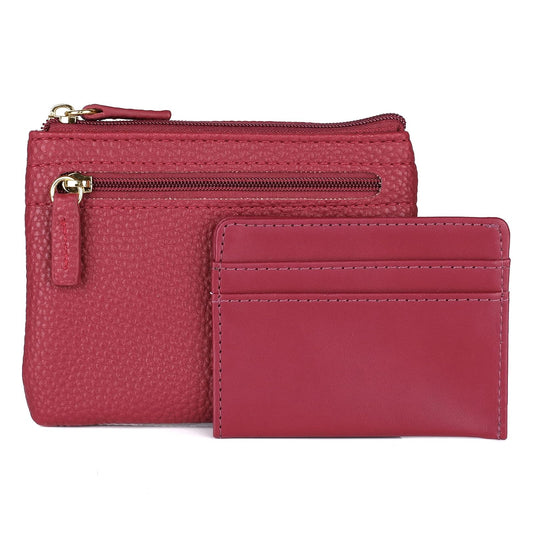 JYS Enterprise Julia Buxton Pebble RFID Pik-Me-Up¬Æ Large ID Coin / Card Case Red