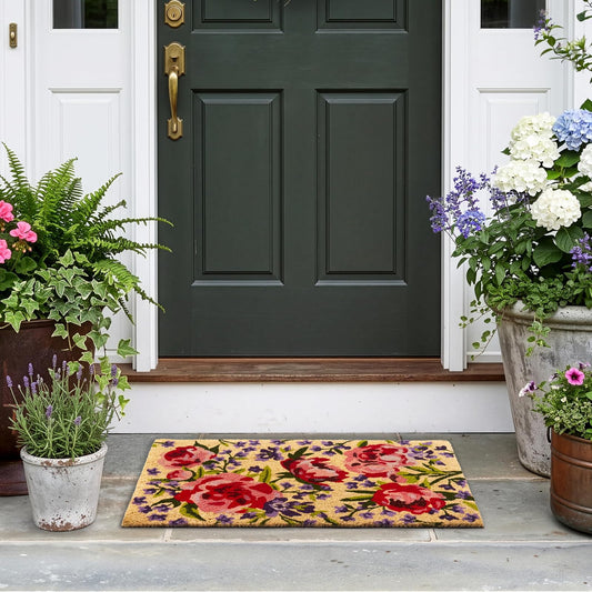 Home Furnishings By Larry Traverso Rug, 18" x 30", Peony Garden