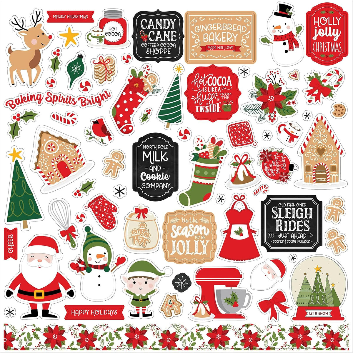 Echo Park Paper Sticker Decal, 12 inches, Multi-colored